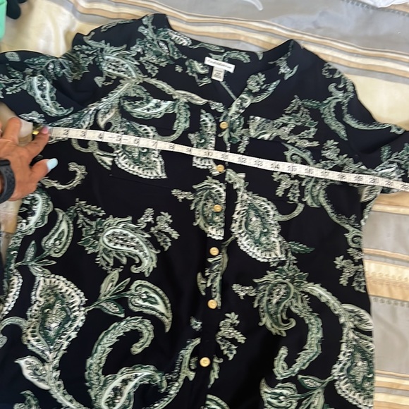 πΉRight blend of classy & Special Printed women dress buttons down size PM - Picture 8 of 13